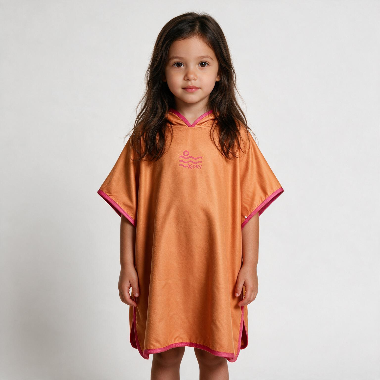 Microfiber Poncho - Dark Orange