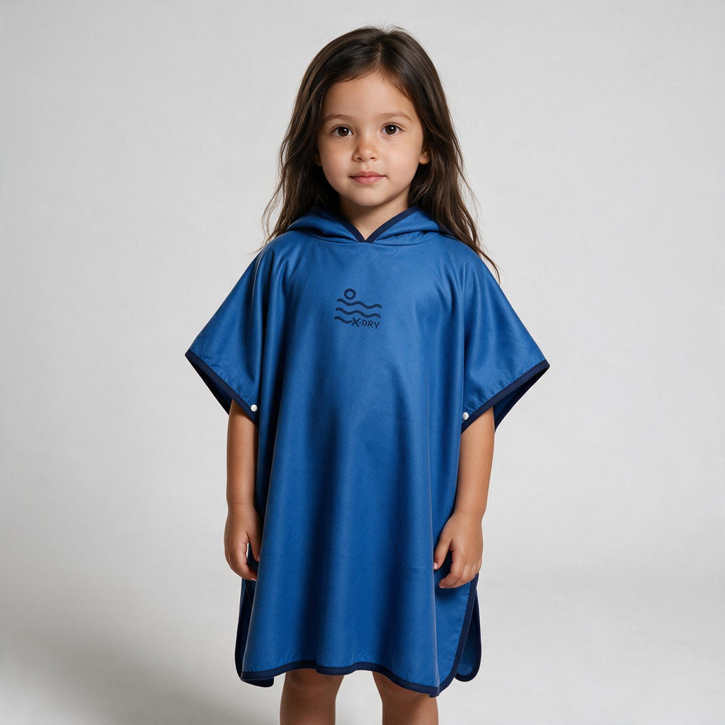 Microfiber Poncho - Blue