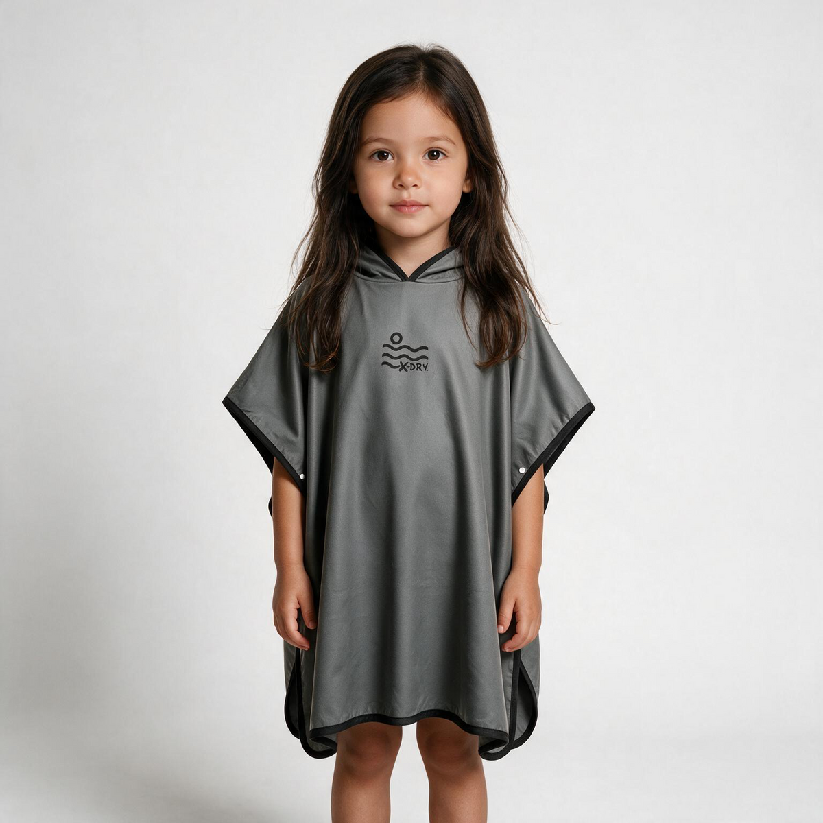Microfiber Poncho - Grey