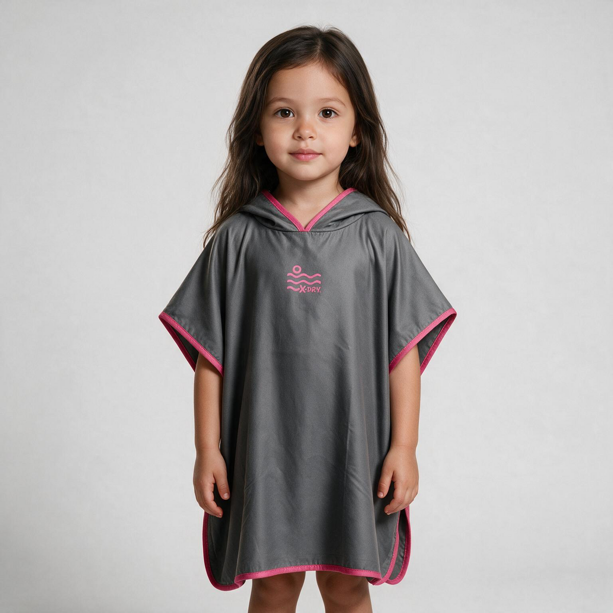 Microfiber Poncho - Grey