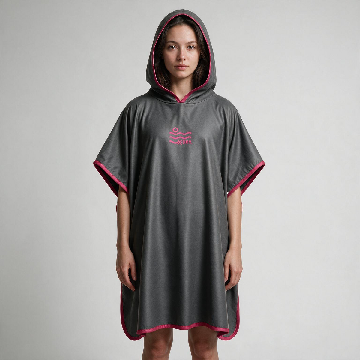Microfiber Poncho - Grey