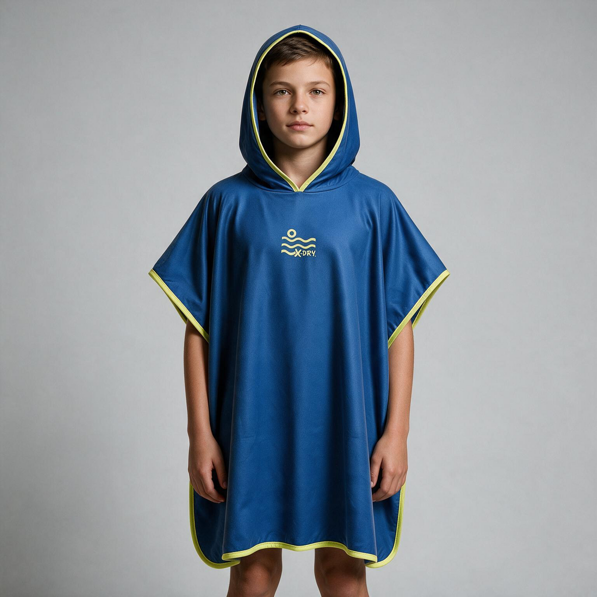 Microfiber Poncho - Blue