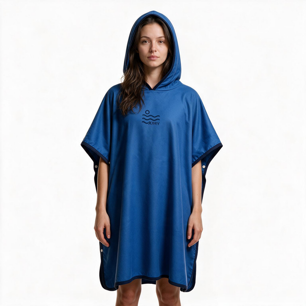 Microfiber Poncho - Blue