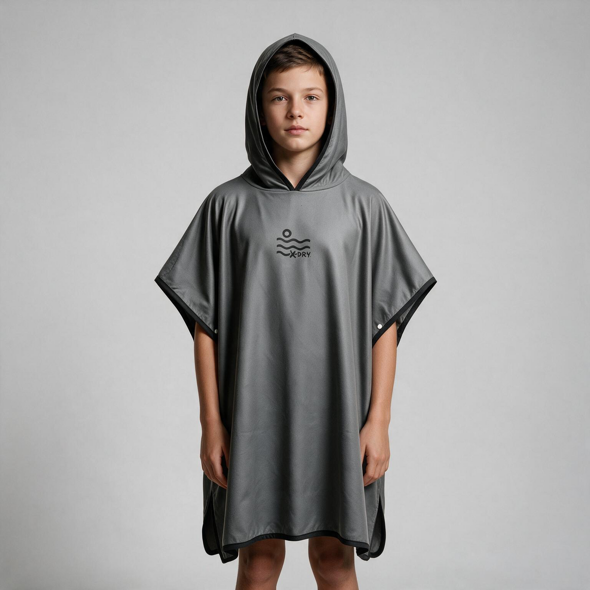 Microfiber Poncho - Grey