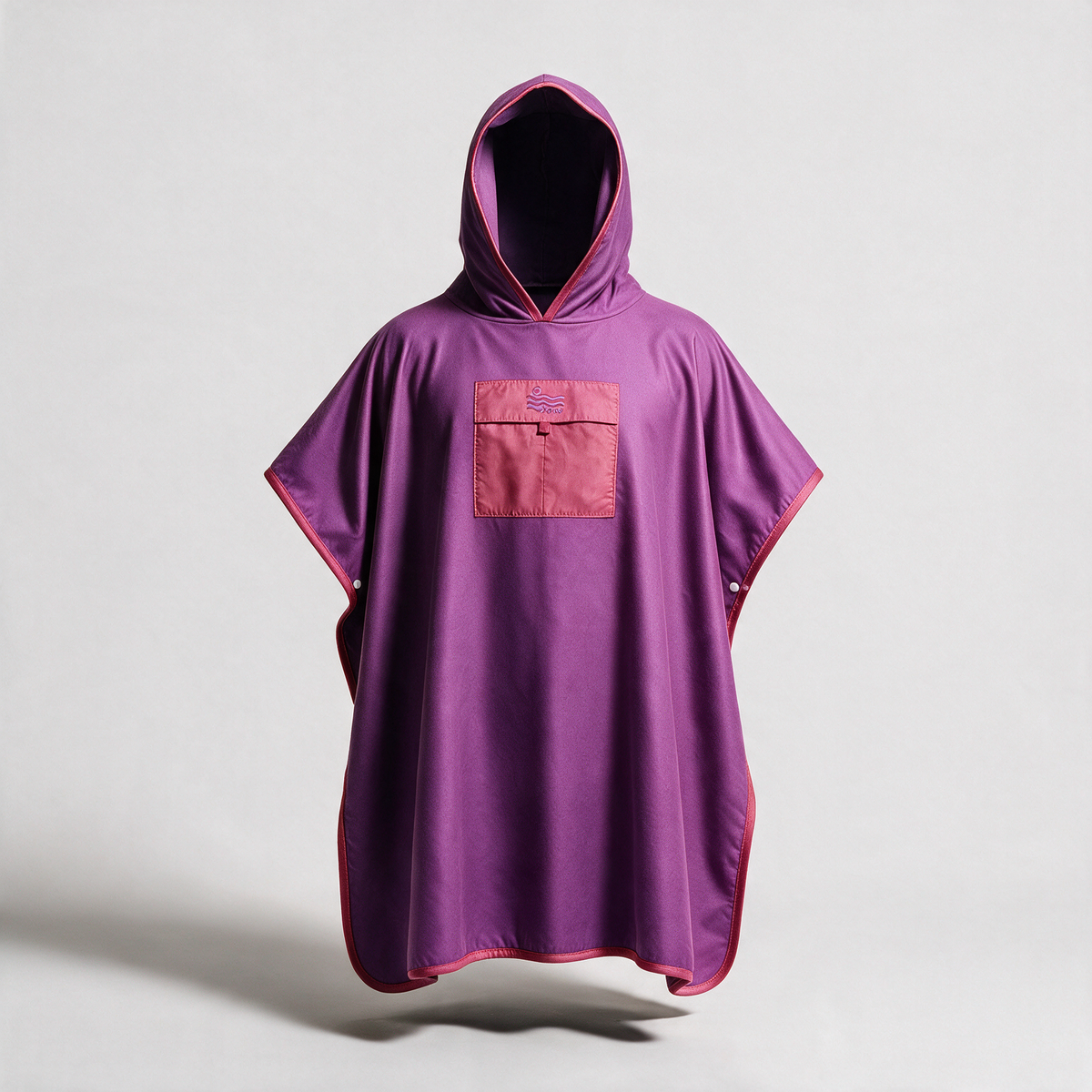 Microfiber Pocket Poncho - Hot Pink