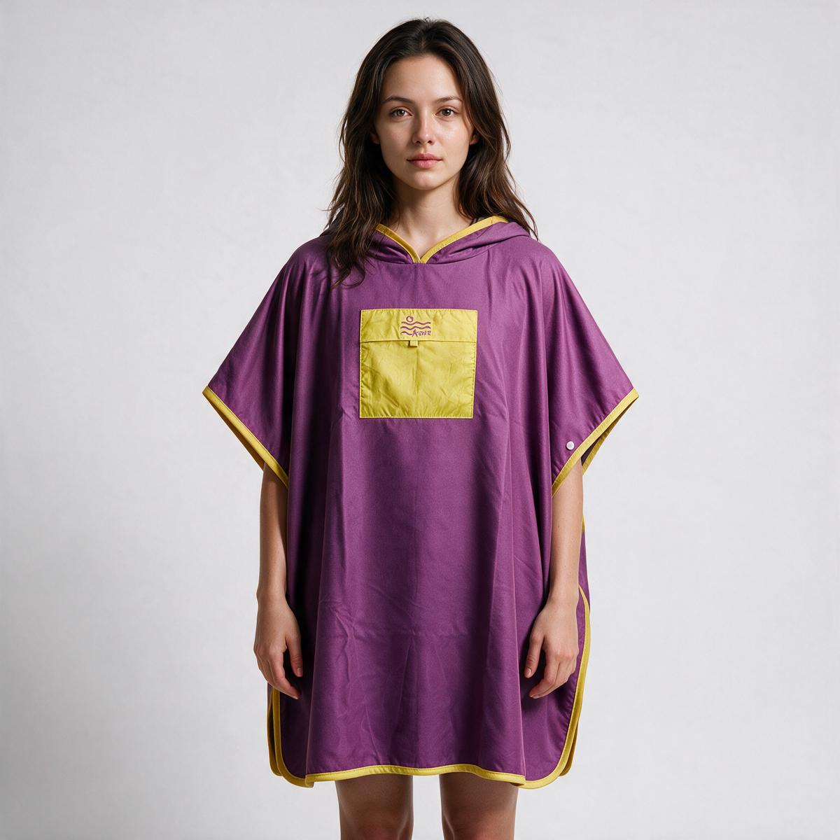 Microfiber Pocket Poncho - Hot Pink