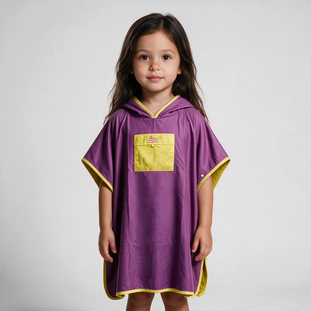 Microfiber Pocket Poncho - Hot Pink
