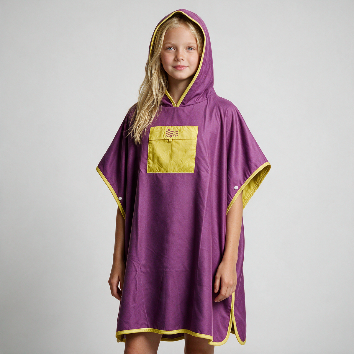 Microfiber Pocket Poncho - Hot Pink