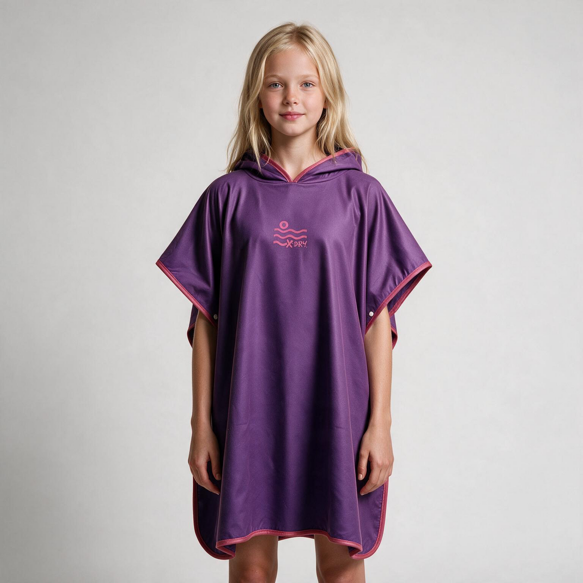 Microfiber Poncho - Hot Pink