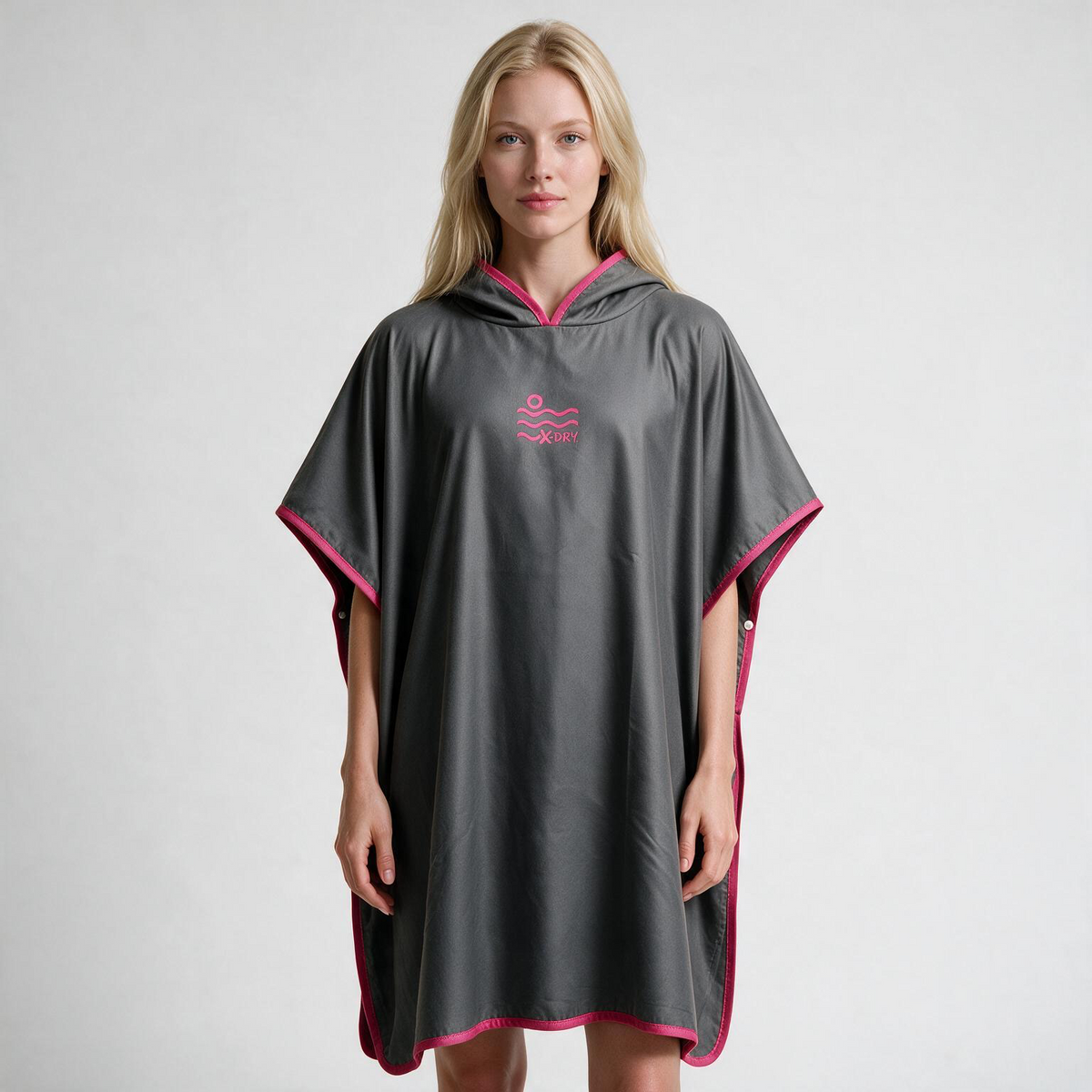 Microfiber Poncho - Grey