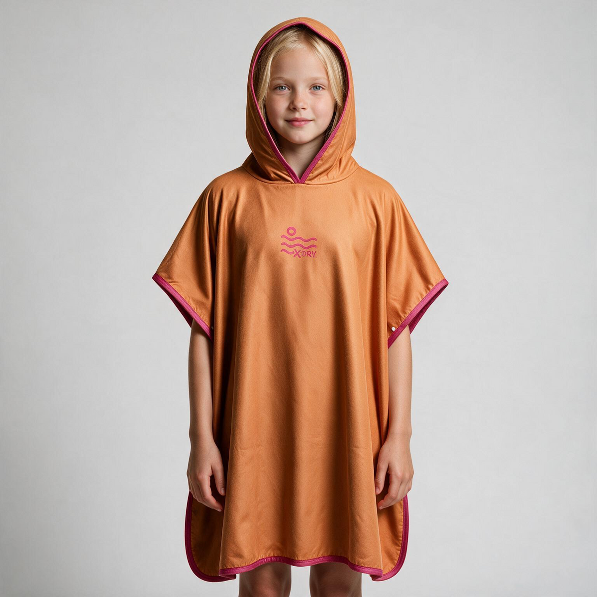 Microfiber Poncho - Dark Orange