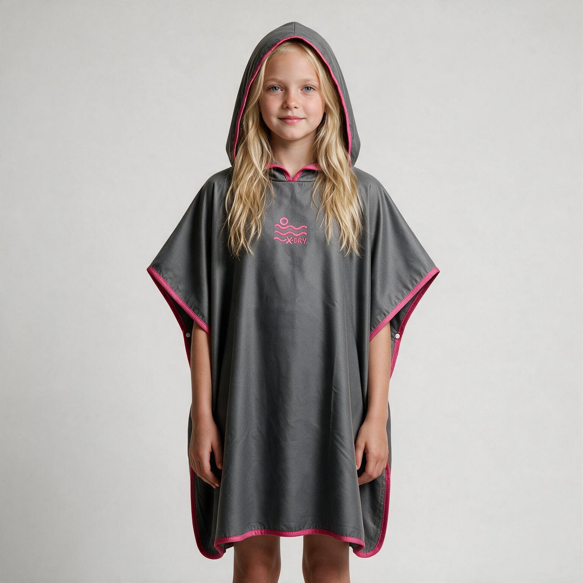 Microfiber Poncho - Grey