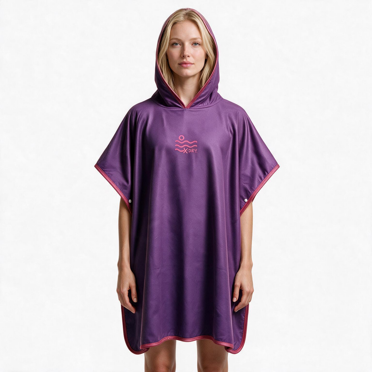 Microfiber Poncho - Hot Pink