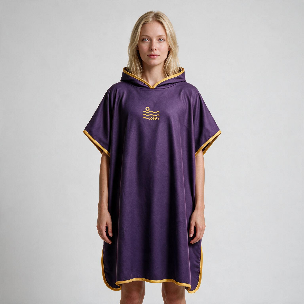 Microfiber Poncho - Dusty Plum