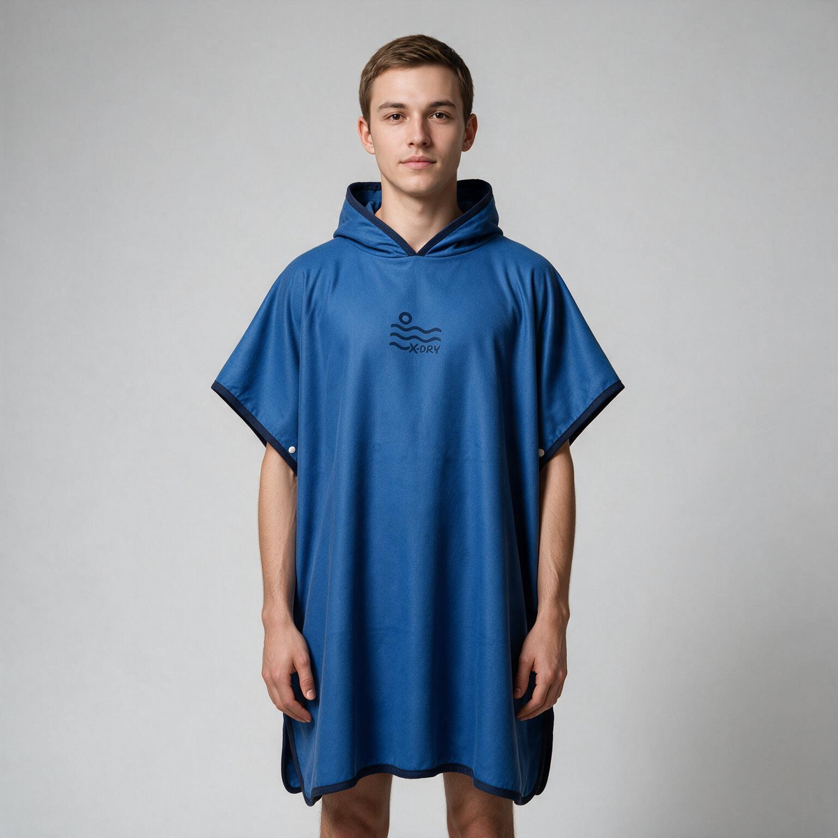 Microfiber Poncho - Blue