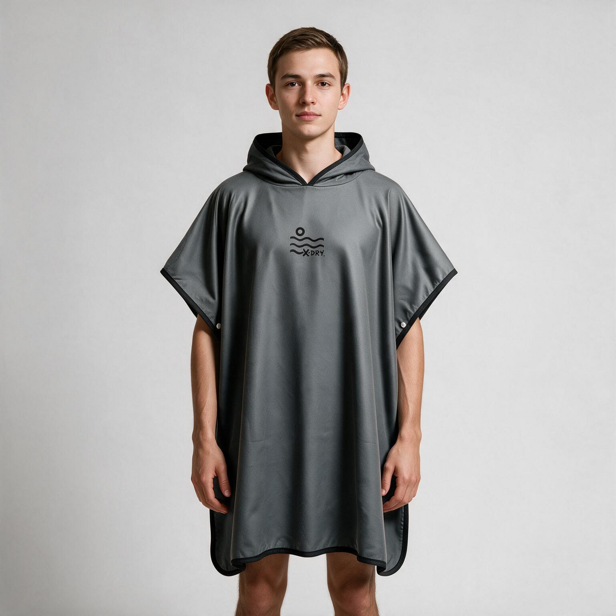Microfiber Poncho - Grey