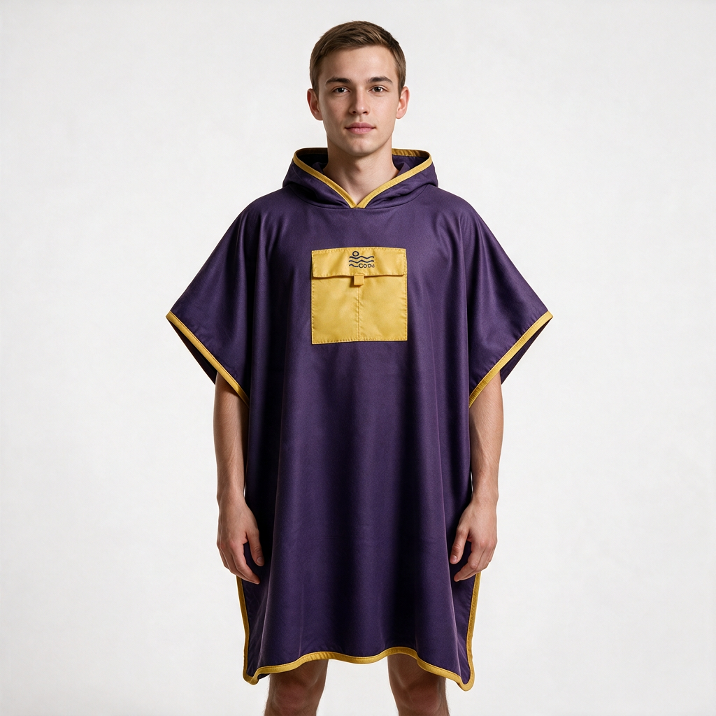 Microfiber Pocket Poncho - Dusty Plum
