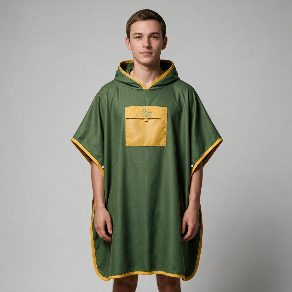 Microfiber Pocket Poncho - Green