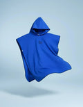 Blue microfiber beach poncho quick-dry changing robe