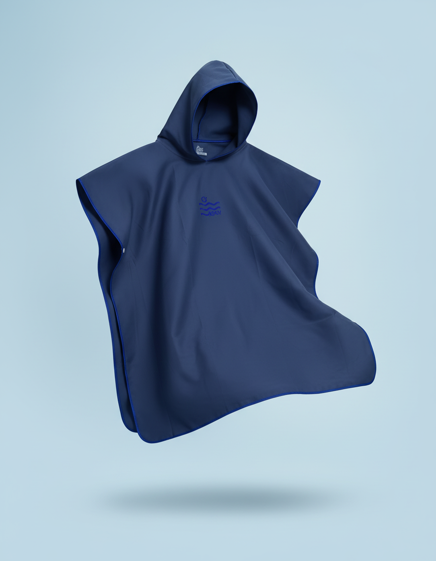 Microfiber Poncho - Navy Blue