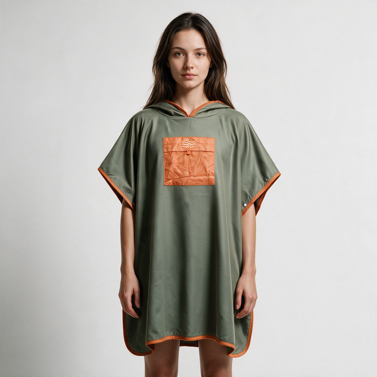 Microfiber Pocket Poncho - Khaki