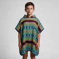 Patterned poncho on boy