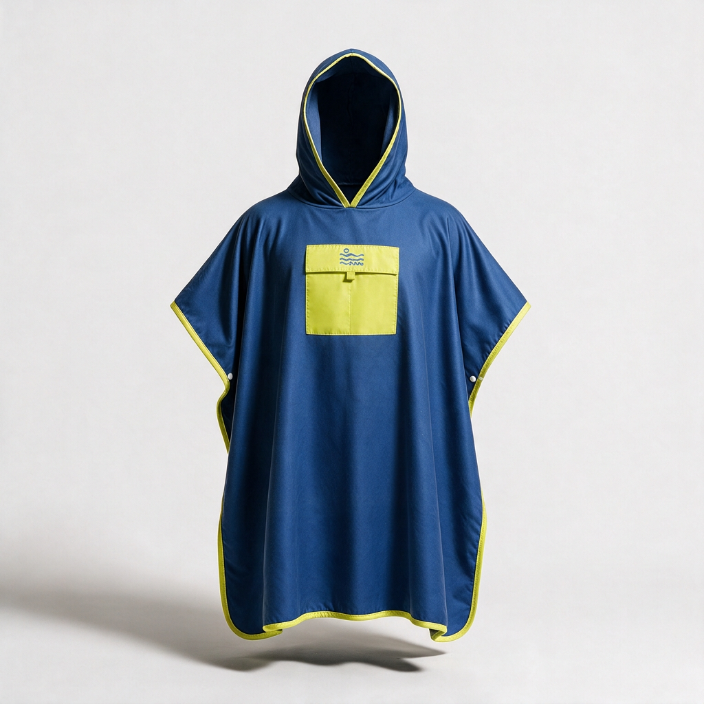 Microfiber Pocket Poncho - Blue