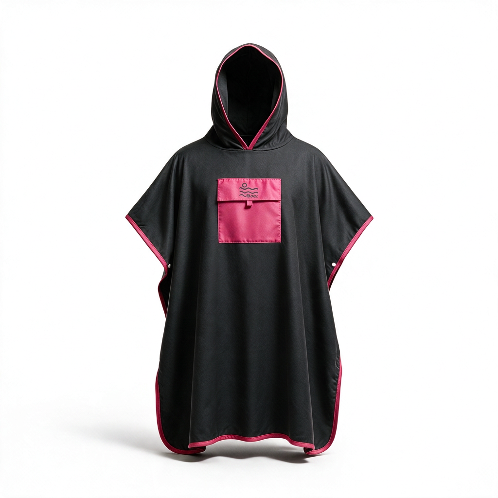 Microfiber Pocket Poncho - Black