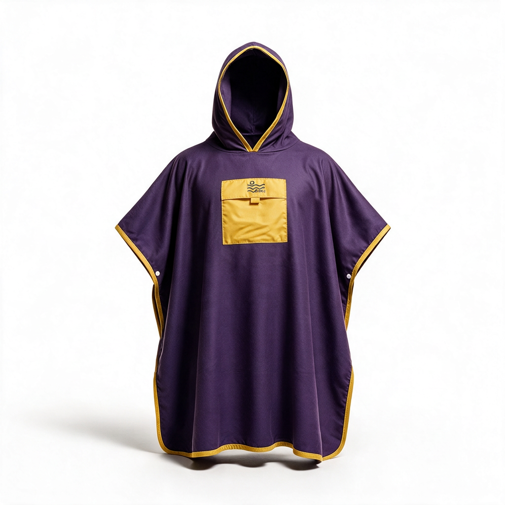 Microfiber Pocket Poncho - Dusty Plum