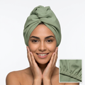 Sage green hair towel