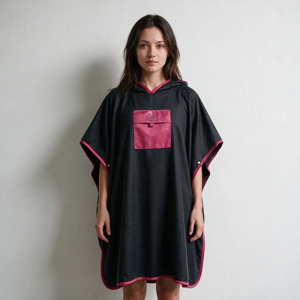 Microfiber Pocket Poncho - Black