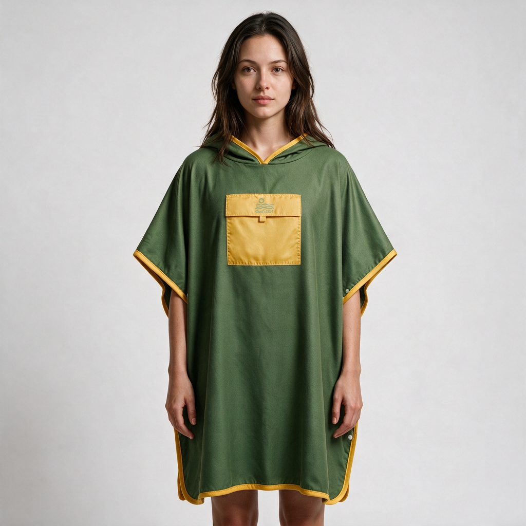 Microfiber Pocket Poncho - Green