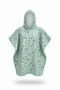 X-DRY Mint Surf Doodle Poncho — Front View Studio Shot